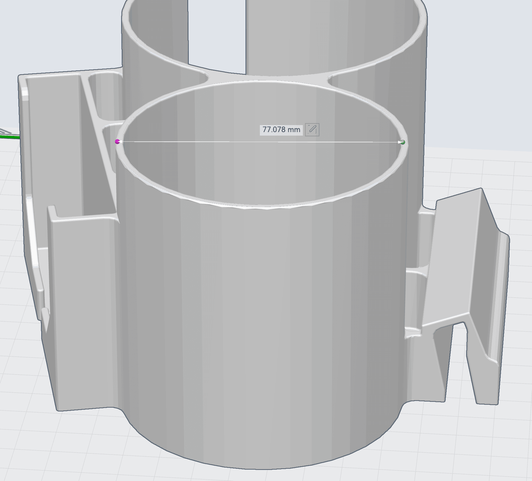 Kombi holder measurements diagram